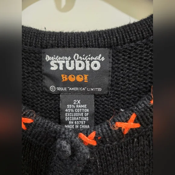 Colorful Halloween Themed Vest, Size 2X - Picture 5 of 6